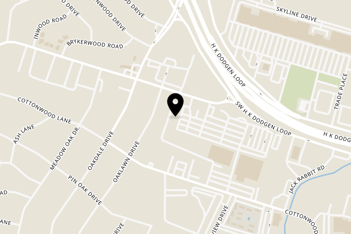Map showing the location of Krab Kingz on 2825 Thornton Ln #170 in Temple